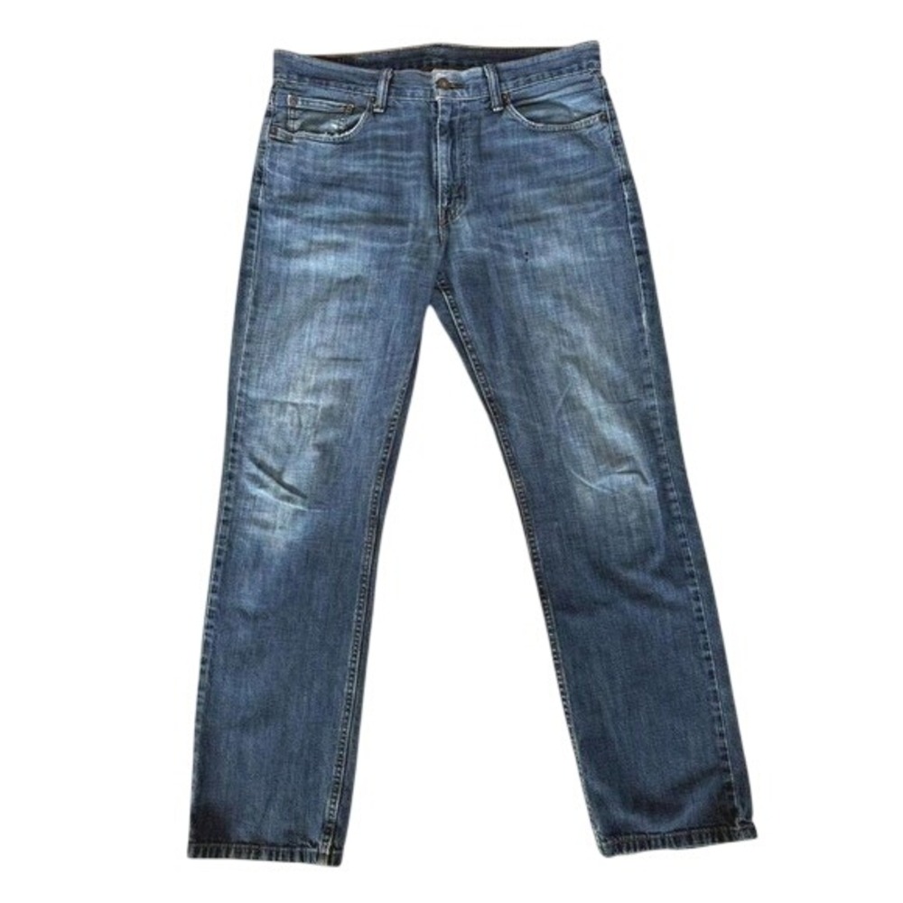Levi's 514 Straight Fit Jeans‎ 34x32 Blue Medium Wash Denim Mens 0011
